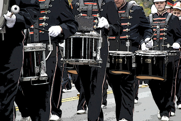 Belchertown, band, drums, marching, parade, "Belchertown High School"
