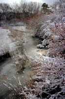 Brewster, "Cape Cod", frozen, "route 6A", stream, winter, Massachusetts