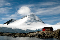 Antarctica,  mountain, penguins, mountain, snow