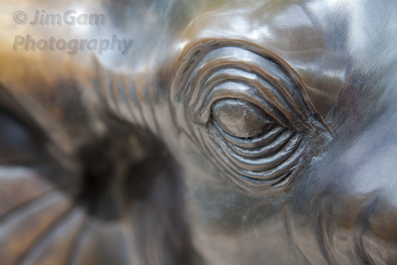 metal, animal, sculpture, eye, elephant