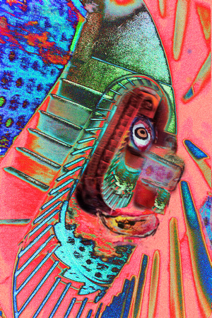 abstract, pink, staircase