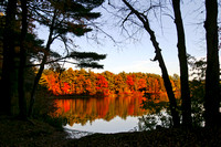 "Forge Pond", Granby, autumn, fall, foliage, reflection