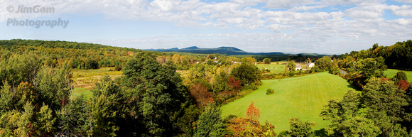 Belchertown, Massachusetts, "Small Farms", autumn, panorama, "Seven Sisters", "Holyoke Range"
