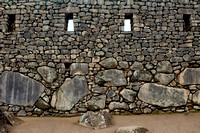 "Machu Picchu", Peru, "cut stone", "rock wall", "stone insets", windows, Inca, Quechua