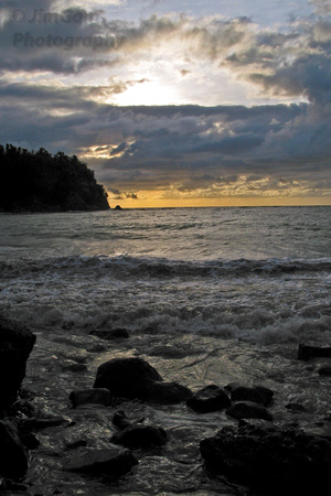 "La Sagesse", Grenada, shoreline, sunrise