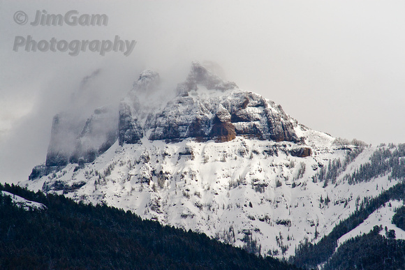 Yellowstone, mountain, snow, winter